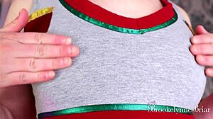 Sexy College Girl Teases Cock and Ruins Orgasm in Class JOI Session