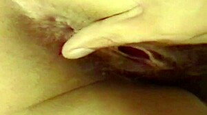 Look at my wife's hairy pussy and wide anus before I penetrate her
