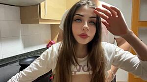 Petite Teen Gets Quick Kitchen Creampie from Stepdad’s Surprise