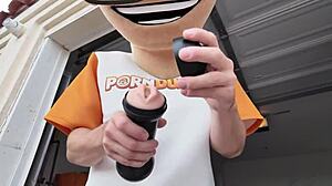 Lola Pearl's Garage Sale Turns Into Hardcore Riding And Cum On Tits.