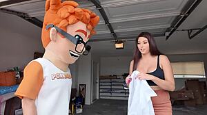 Lola Pearl's Garage Sale Turns Into Hardcore Riding And Cum On Tits.