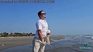 i can't believe mariana martix got rough on a colombian beach, huge squirt on face!