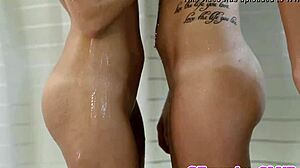 Graceful petite lesbians lick each other's vaginas