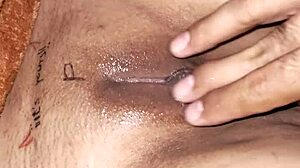 I suck my fingers and finger frida's tight latina pussy while she flashes her sexy housewife body