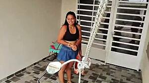 after the party, can i convince this cute latina to come home with me?