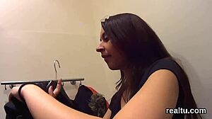 Look at this charming Czech kitten teased at the mall and drilled.