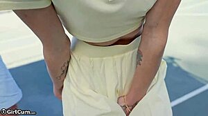 Man, this tennis babe ditched lessons to ride a huge cock hard!