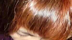 beautiful latina wife sucks cock before anal fucking in the bedroom.