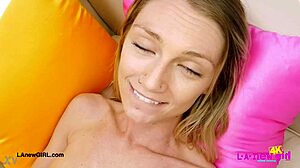 Skinny Teen Blonde Reveals Sexy Body During Intimate Massage