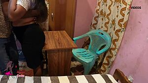 I swear, this Indian student totally fucked his horny milf teacher on the desk... damn hot!