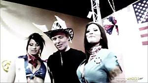 Two amazing chicks love playing with cocks together in a foursome.