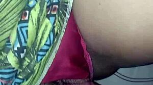 Wife Puts Panties Aside and Opens Ass for Monster Cock Creampie