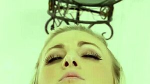 Blonde slut Angel Long gets her pussy and ass fucked in a dp threesome.