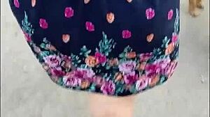 Harassing a mature big-ass woman in skirt on Lima streets