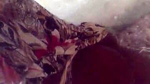 In this homemade scene, the black amateur talks dirty while showing off her small tits and pussy.