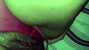 Wife Puts Panties Aside and Opens Ass for Monster Cock Creampie