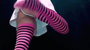 bonneyuwu drinks her own pee from bottle in skirt and pantyhose