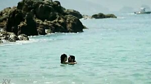 In 2019, Regina Blandón strips in bikini, showing her mexican tits as the town boyfriend