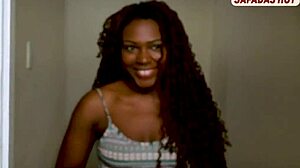 Fucking the hot neighbor, riding big black cock to creampie?