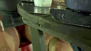 exhibition in car turns into wild banging with cum. damn, right on the street!