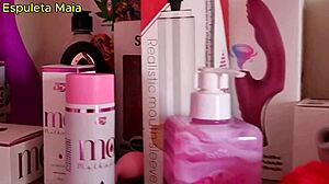 Curvy Latina in Lingerie Shows Off Small Waist in Morning Skincare Solo