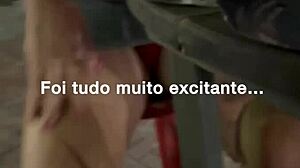 exhibition in car turns into wild banging with cum. damn, right on the street!