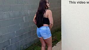 Bold Brazilian milf moans during rough assfucking on construction site