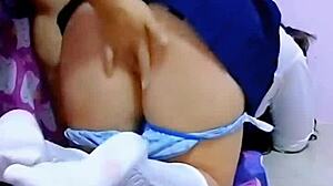 that young mexican college girl gets convinced by her lustful professor, and he takes advantage of her innocence in this real amateur scene