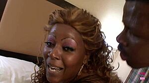 Wow, chunky black lady and tattooed guy banging all night!