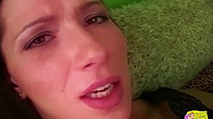 hey, this solo masturbation turns into sensual lesbian licking with dildos