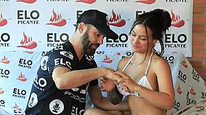 i feel so excited interviewing cute colombian lorena doll with big natural tits before her fuck doll casting