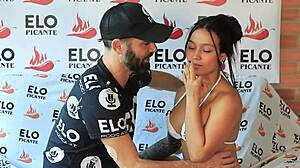 i feel so excited interviewing cute colombian lorena doll with big natural tits before her fuck doll casting