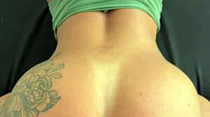 Hot beauty with slim waist rides anal and gets creampied