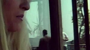 Busty Blondes Finger Each Other in Bikinis by the Pool