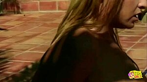 Busty Blondes Finger Each Other in Bikinis by the Pool