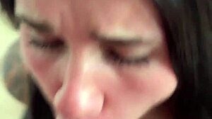 Hot beauty with slim waist rides anal and gets creampied