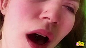 hey, this solo masturbation turns into sensual lesbian licking with dildos