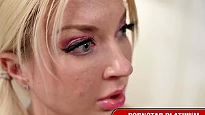 Blonde Babe Leya Falcon Rides Jamie Knoxx's Massive Dick Like a Pro. She Feels Every Inch Emotionally.