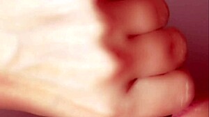 Japanese wife's secret cheating unfolds in close-up.