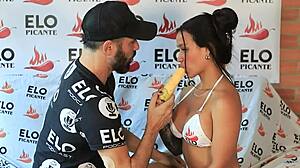 i feel so excited interviewing cute colombian lorena doll with big natural tits before her fuck doll casting