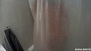 i'm in the shower, pissing and bathing my shaved pussy solo