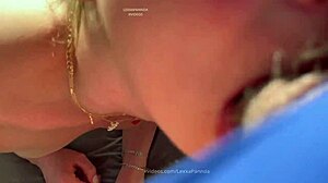 Watch this shy girl in homemade pov blowjob, bent over doggystyle, ending with cum on her tits!