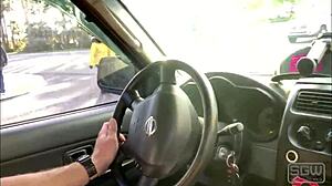 just another day giving road head on las vegas boulevard. her petite frame handles that monster cock!