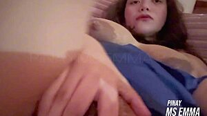 hot busty milf wife rubs her hairy pussy in homemade scandal