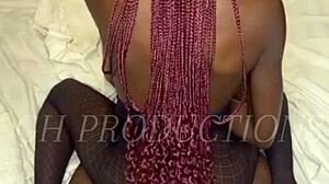 African Couple Enjoying Hot Foreplay Bodies