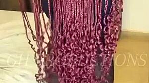 African Couple Enjoying Hot Foreplay Bodies