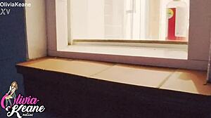 Ever caught your curvy neighbor showering naked?