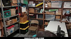 The tiny Latina teen shoplifter gets caught and fucked in the store