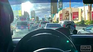 just another day giving road head on las vegas boulevard. her petite frame handles that monster cock!