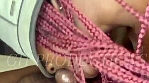 African Couple Enjoying Hot Foreplay Bodies